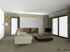 Vivienda en San Jorge, Ferrol (infografía interior salón)