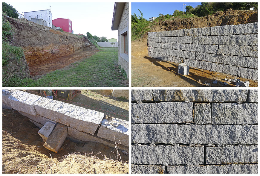 Construcción muro escollera