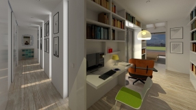 Vivienda en Meirás, Valdoviño. Biblioteca