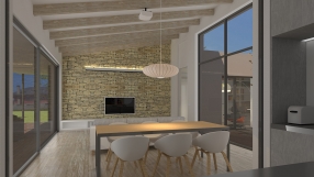 Vivienda en Meirás, Valdoviño. Comedor