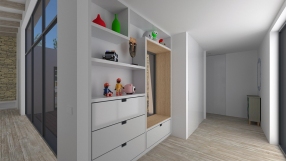 Vivienda en Meirás, Valdoviño. Mueble recibidor