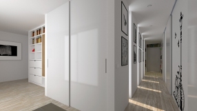 Vivienda en Meirás, Valdoviño. Distribuidor dormitorios