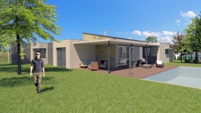 Vivienda en Meirás, Valdoviño. Zona porche