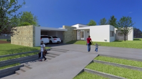 Vivienda en Meirás, Valdoviño. Acceso exterior