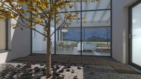 Vivienda en Meirás, Valdoviño. Patio interior