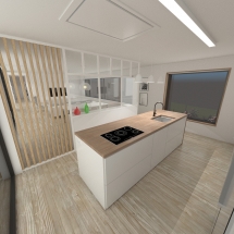 Vivienda en O Val, Narón. Cocina