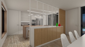 Vivienda en O Val, Narón. Cocina