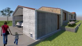 Vivienda en O Val, Narón. Fachada Norte-Este