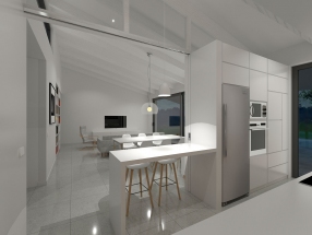 Vivienda en Xarío, Miño. Vivienda en Xarío, Miño. Vista interior cocina