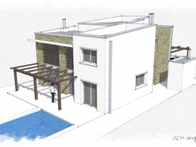 Vivienda en As Patiñas, Oleiros (infografía)