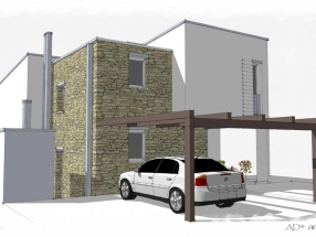 Vivienda en As Patiñas, Oleiros (infografía)