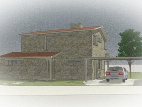 Vivienda en Chao da aldea, Cabanas (infografía)