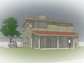 Vivienda en Chao da aldea, Cabanas (infografía)