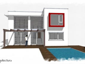 Vivienda en Rúa Fornos, Oleiros (infografía)