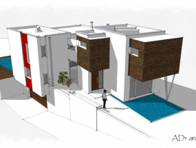 Vivienda en Rúa Fornos, Oleiros (infografía)