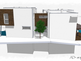 Vivienda en Rúa Fornos, Oleiros (infografía)