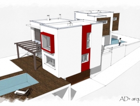 Vivienda en Rúa Fornos, Oleiros (infografía)