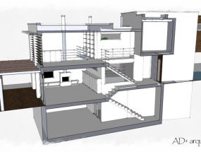 Vivienda en Rúa Fornos, Oleiros (infografía)