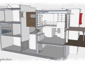 Vivienda en Rúa Fornos, Oleiros (infografía)