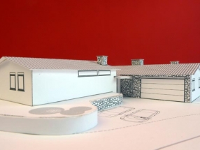 Vivienda en Sarela, Santiago (maqueta)