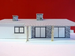 Vivienda en Sarela, Santiago (maqueta)