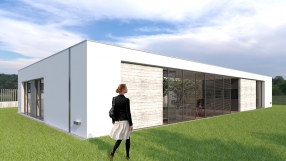 Vivienda Viuxe. Vista exterior Oeste