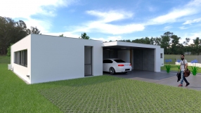 Vivienda Viuxe. Vista exterior Este