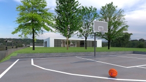 Vivienda Viuxe. Pista de baloncesto