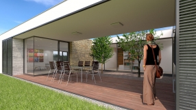 Vivienda Viuxe. Porche